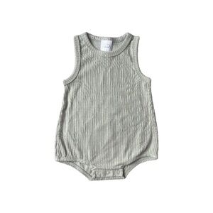 Neutral Ribbed Tank Bodysuit - Organic Cotton
